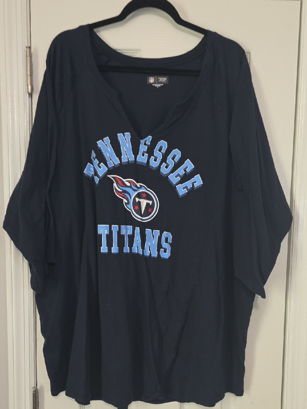 NFL Tennessee Titans Navy and Light Blue Logo Tee